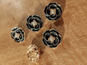 Bouton Haute-Couture Fleur